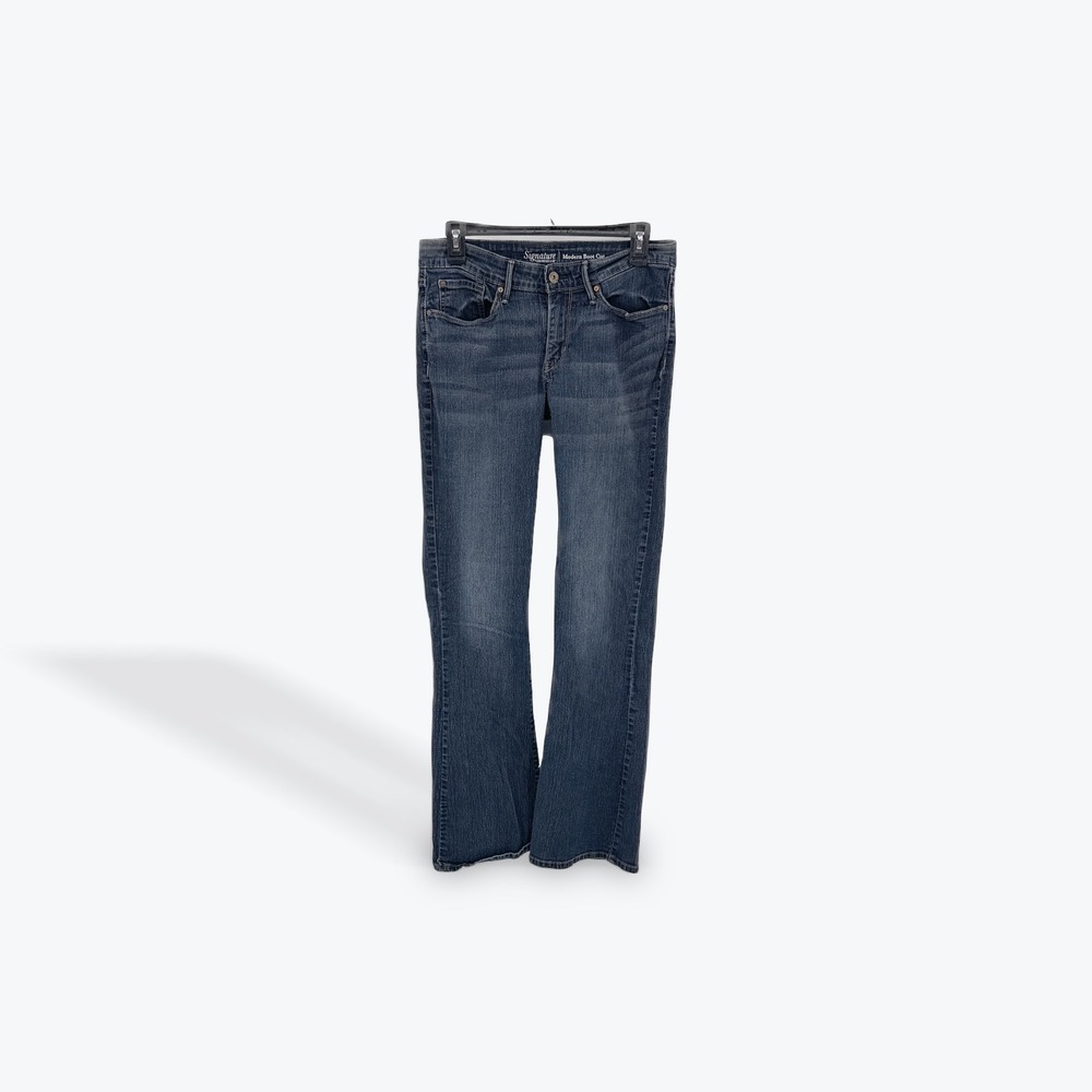 Levi Strauss Signature Modern Boot Cut Jeans Dark Wash Women Size‎ 10L 30x34